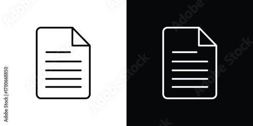 Document icon in line design. editable stroke icon.