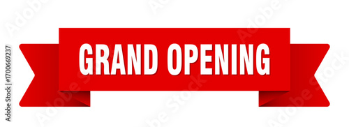 grand opening ribbon isolated on transparent background. grand opening ribbon