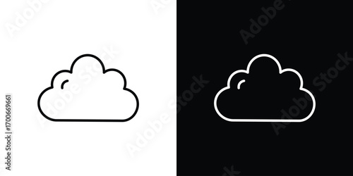 Cloud icon in line design. editable stroke icon.