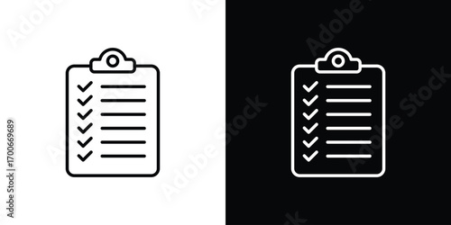 Clipboard icon in line design. editable stroke icon.