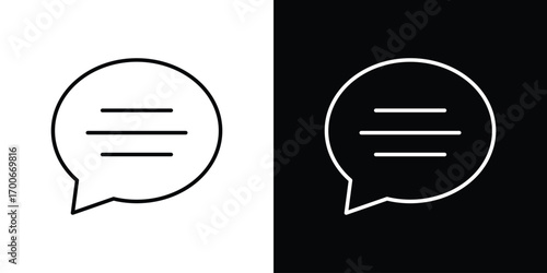 Chat icon in line design. editable stroke icon.