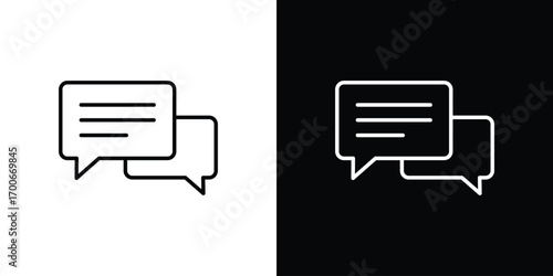 Chat bubble icon in line design. editable stroke icon.