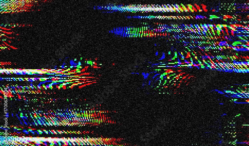 Retro VHS background. Glitch art scan line background. TV scan line monitor for old technology concept. Glitch camera effect.