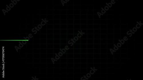 Heartbeat monitor rate line.Heart beat cardiogram animation. Electrocardiogram heart monitor pulses.