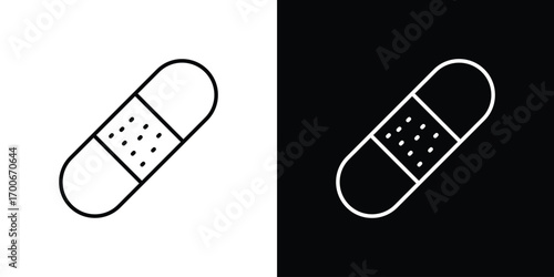 Band aid icon in line design. editable stroke icon.