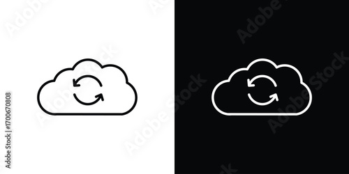 Backup icon in line design. editable stroke icon.