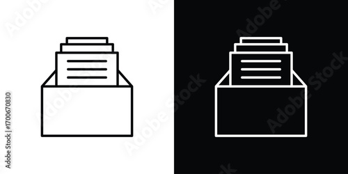 Archive icon in line design. editable stroke icon.