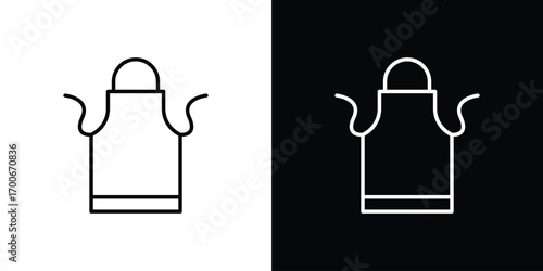 Apron icon in line design. editable stroke icon.