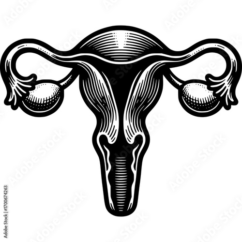 Female Reproductive System Anatomy Illustration