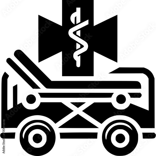 Medical Emergency Transport  Ambulance Icon Design
