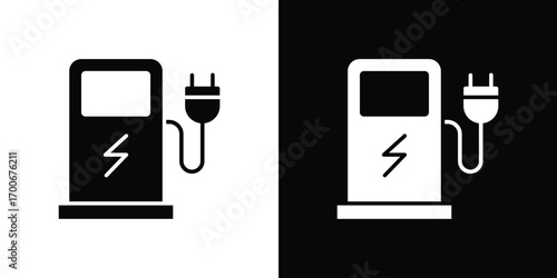 Charging station icon Concept. vector design and illustration.