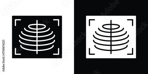 X-ray scan icon Concept. vector design and illustration.