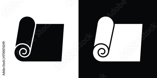 Yoga mat icon Concept. vector design and illustration.