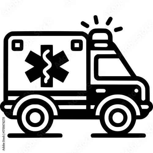 Emergency Medical Services Ambulance Icon A Symbol of Help, Care, and Medical Assistance
