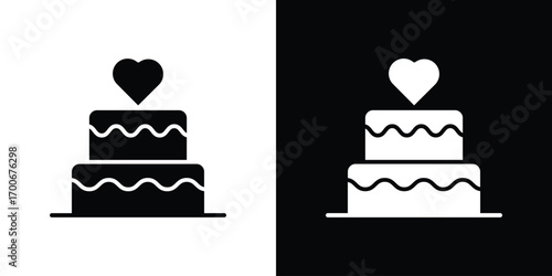 Wedding cake icon Concept. vector design and illustration.