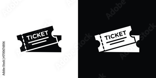 Ticket stub icon Concept. vector design and illustration.