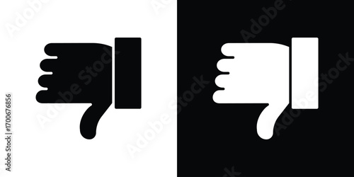 Thumbs down icon Concept. vector design and illustration.