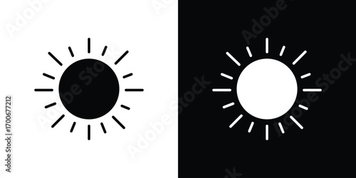 Sun icon Concept. vector design and illustration.