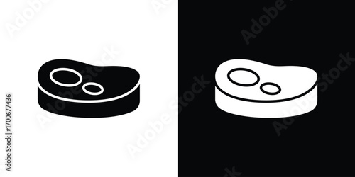 Steak icon Concept. vector design and illustration.