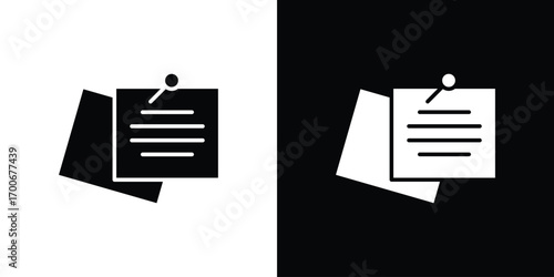 Sticky note icon Concept. vector design and illustration.