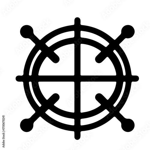 Icon of social distance floor marker