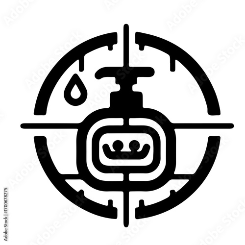 Tableau sur toile Icon of soap dispensation station