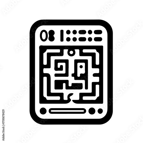 Icon of QR code menu kiosk