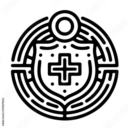 Icon of health inspector badge