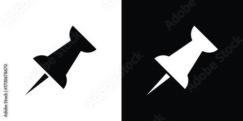 Push pin icon Concept. vector design and illustration.