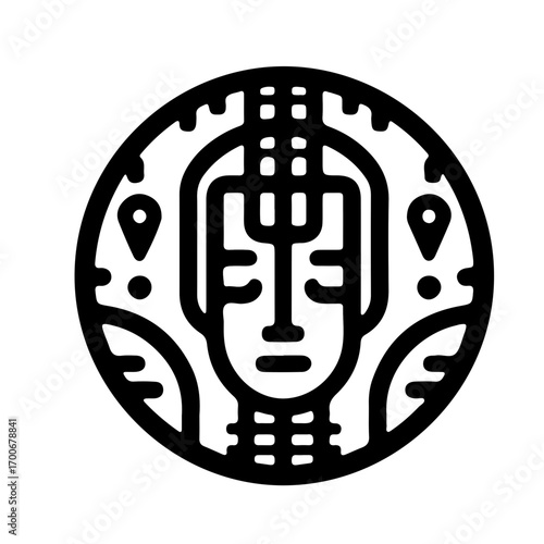 Icon of face shield distribution station