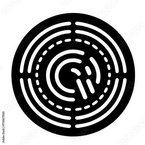 Minimalist pictogram of sensor input station