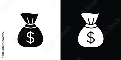 Money bag icon Concept. vector design and illustration.