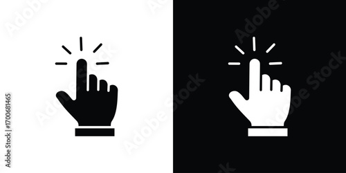 Hand click icon Concept. vector design and illustration.