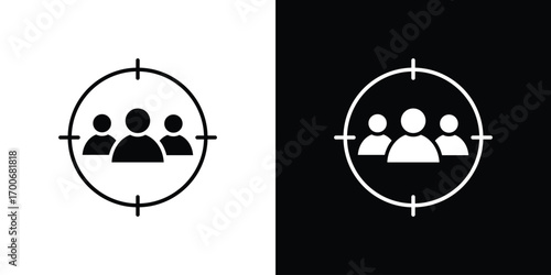Focus group icon Concept. vector design and illustration.