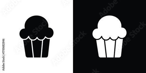 Cupcake icon Concept. vector design and illustration.