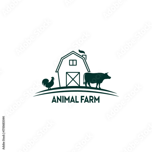 animal farm logo design vector 