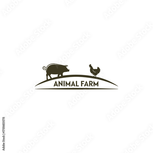 animal farm logo design vector 