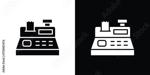 Cash register icon Concept. vector design and illustration.