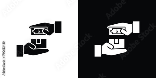 Cash on delivery icon Concept. vector design and illustration.