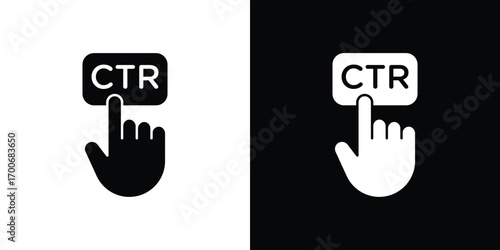 CTR icon Concept. vector design and illustration.