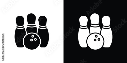 Bowling icon Concept. vector design and illustration.