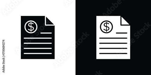 Bank statement icon Concept. vector design and illustration.