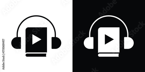 Audiobook icon Concept. vector design and illustration.