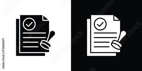 Approved document icon Concept. vector design and illustration.