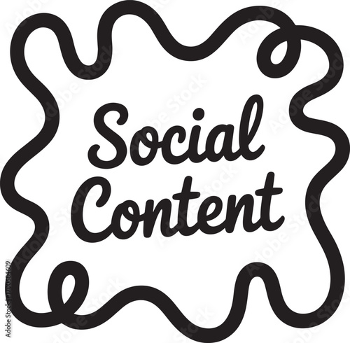 Whimsical Social Content Bubble Design for Engaging Media and Communication Projects