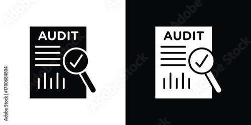 Audit report icon Concept. vector design and illustration.