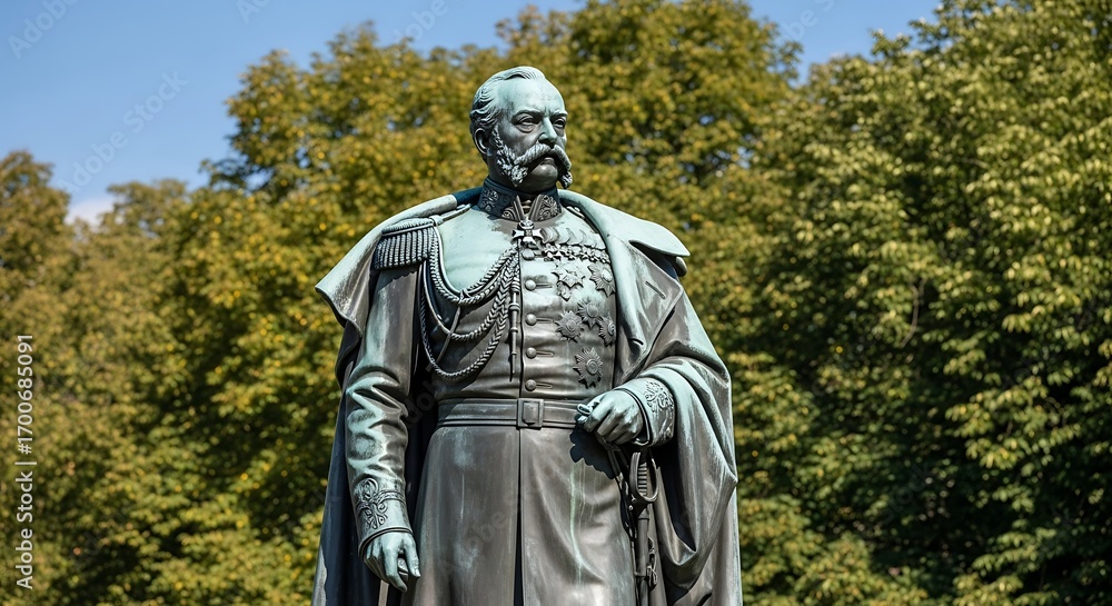 Fototapeta premium Bronze Statue of a Man.