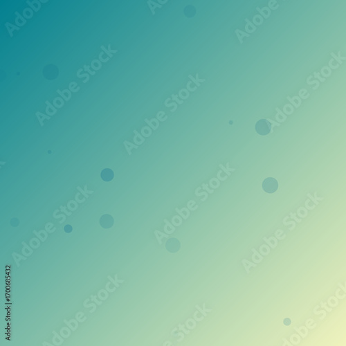 Calm Teal and Light Green Gradient with Translucent Circles for Abstract Design Background