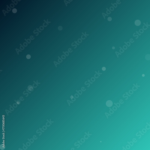 Soft Teal to Dark Blue-Green Gradient Background with Ethereal Translucent Circles and Bokeh Effect
