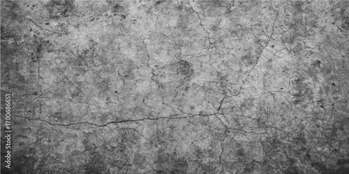 Vintage, textured gray concrete wall with a dark and dirty grunge surface